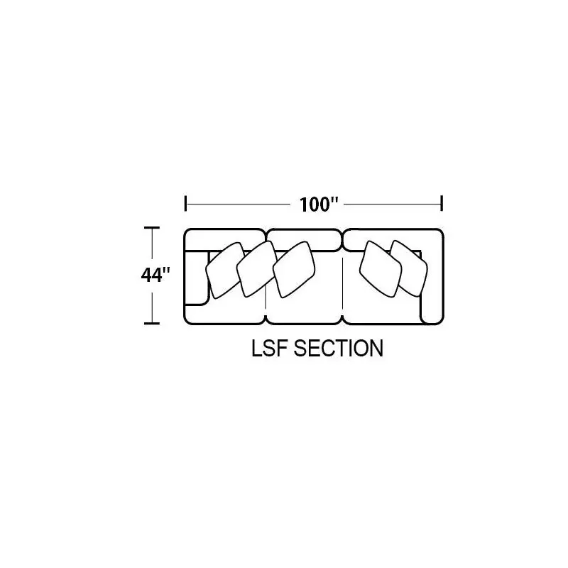 Jackson Furniture Laguna LSF Section in Almond/Indigo 3240-62/1840-36/2554-43