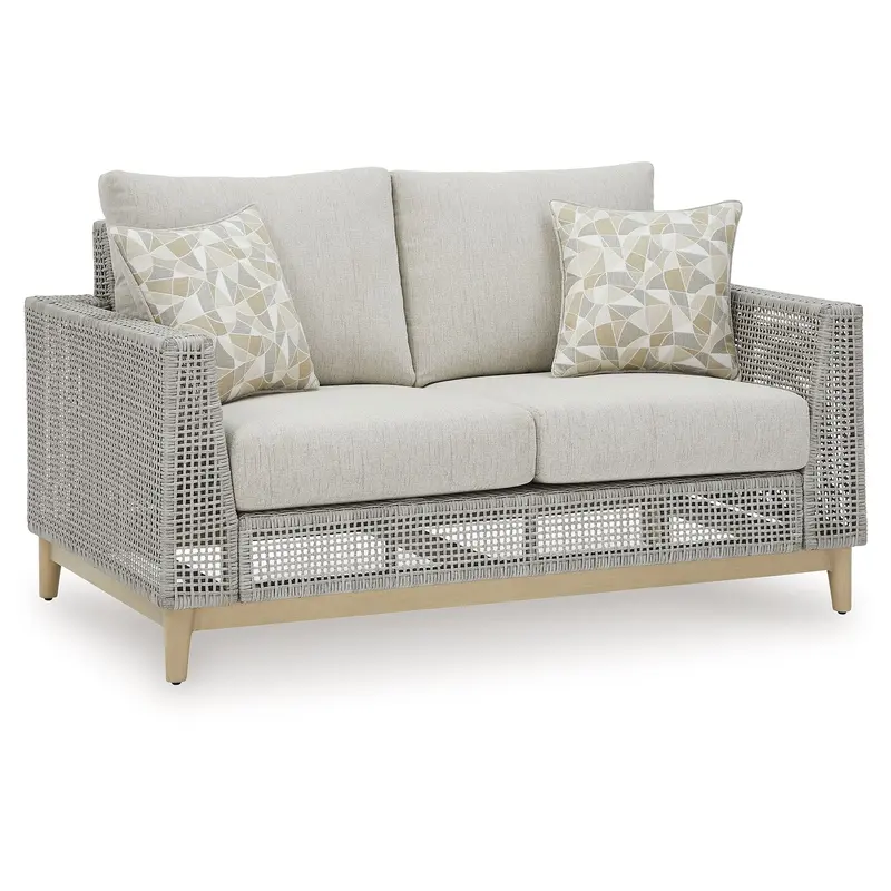 Seton Creek - Loveseat With Cushion - Gray