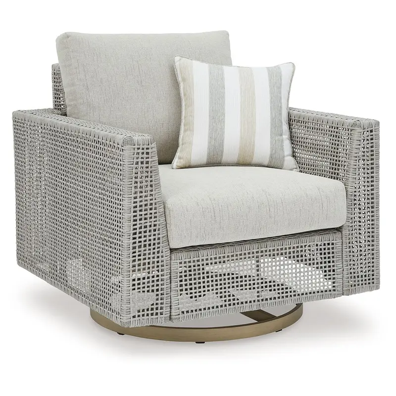 Seton Creek - Swivel Lounge With Cushion - Gray