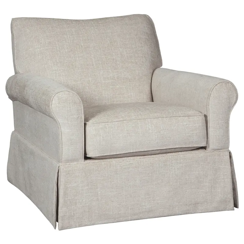 Searcy - Swivel Glider Accent Chair - Quartz