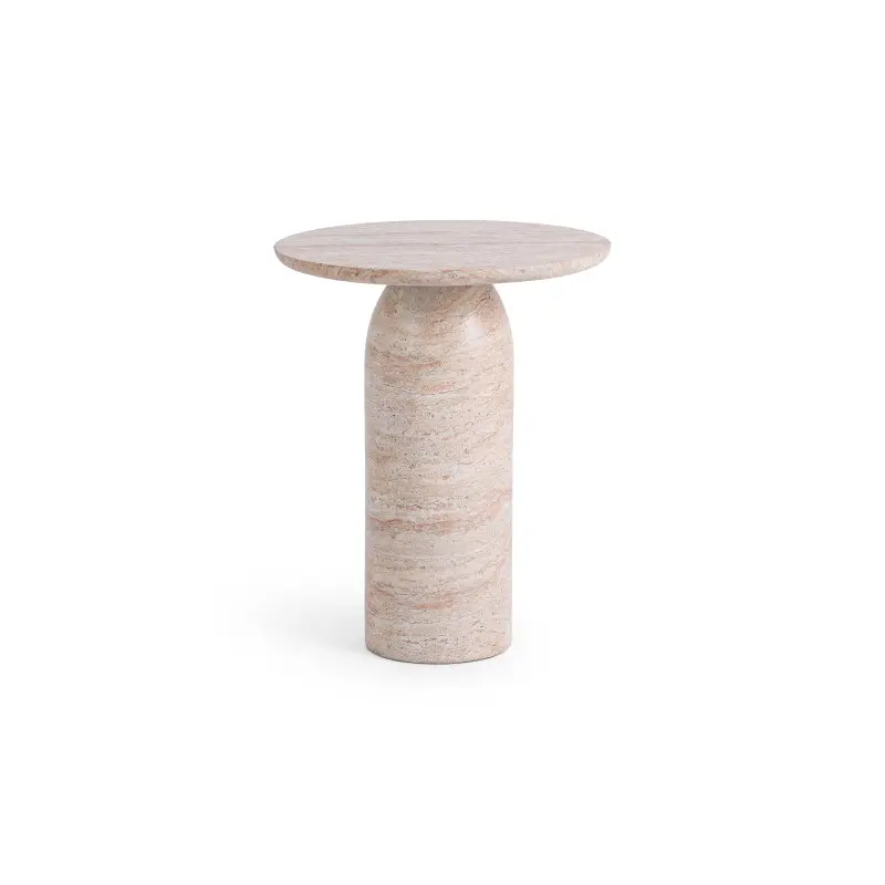 Sana Beige Outdoor Round Accent Table