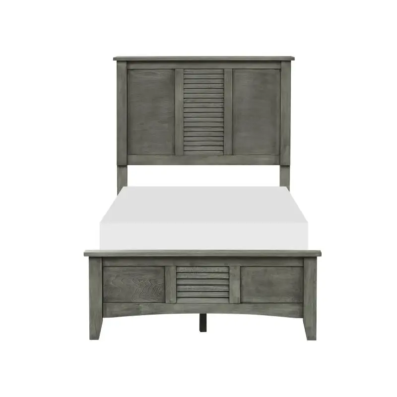 Garcia Twin Panel Bed in Gray 2046T-1