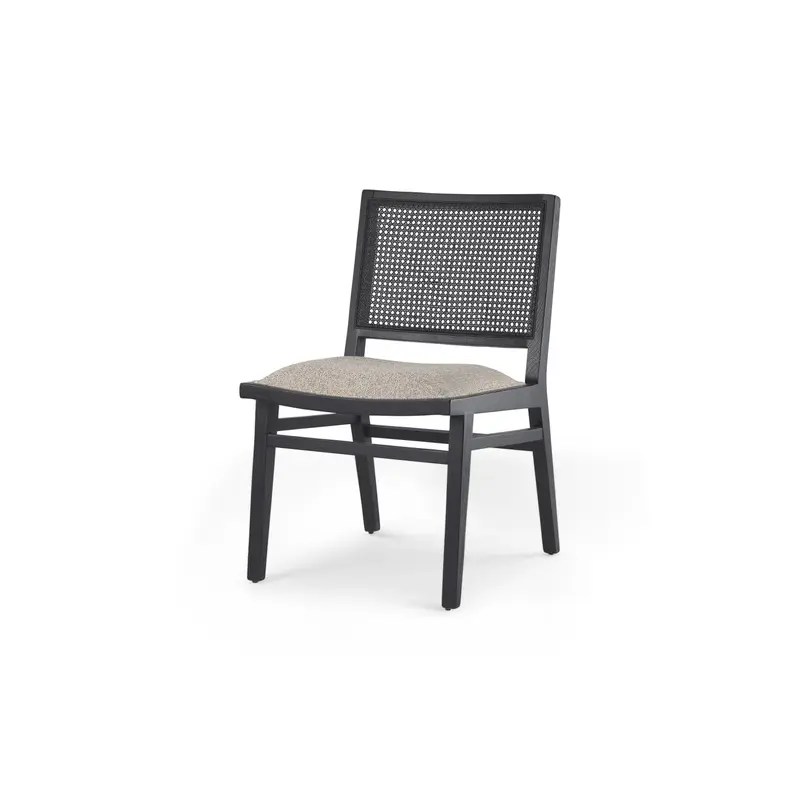 Wynn Beige Fabric W/Black Wood Dining Chair