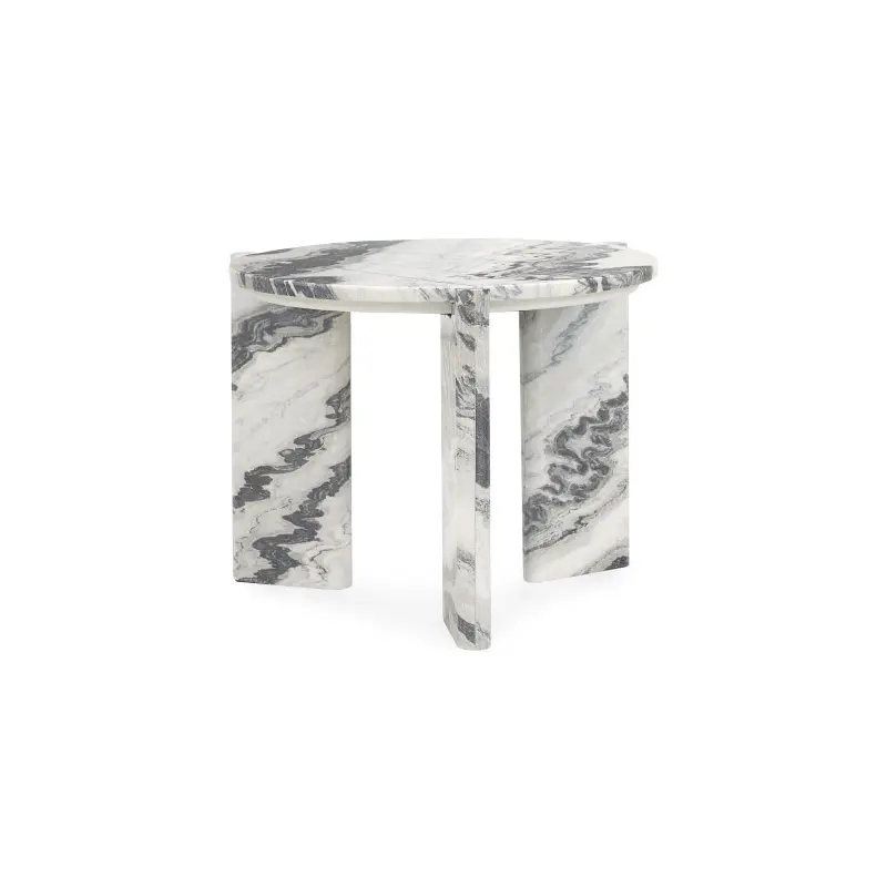 Zora Marble Round End Table