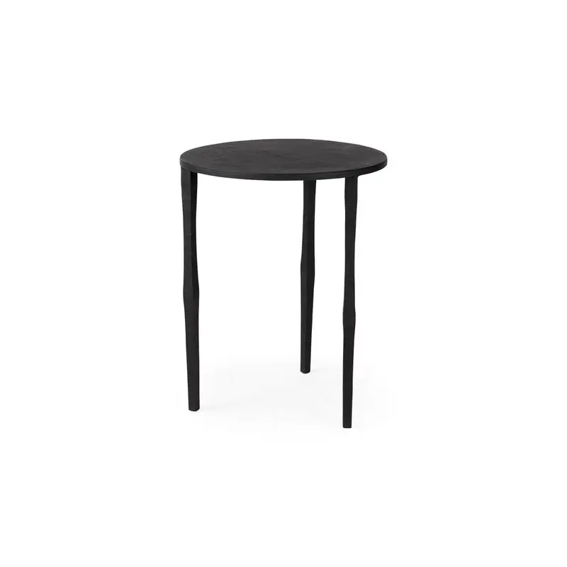 Timothy Ebony Black Iron Side Table
