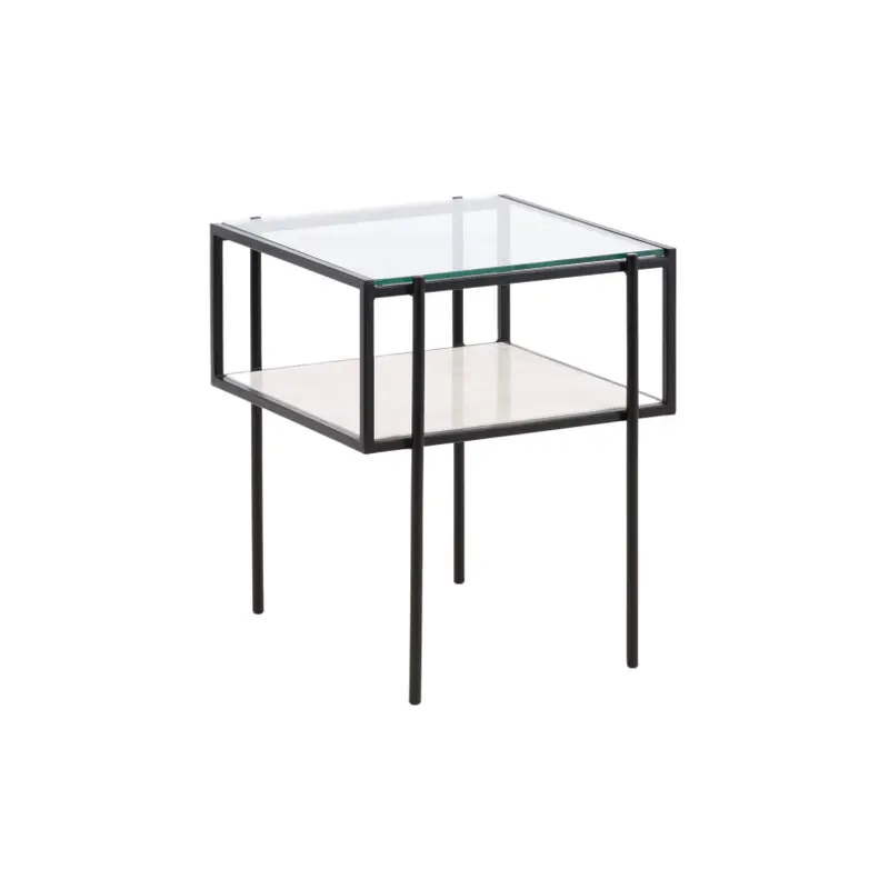 Travis Glass and Marble Side Table
