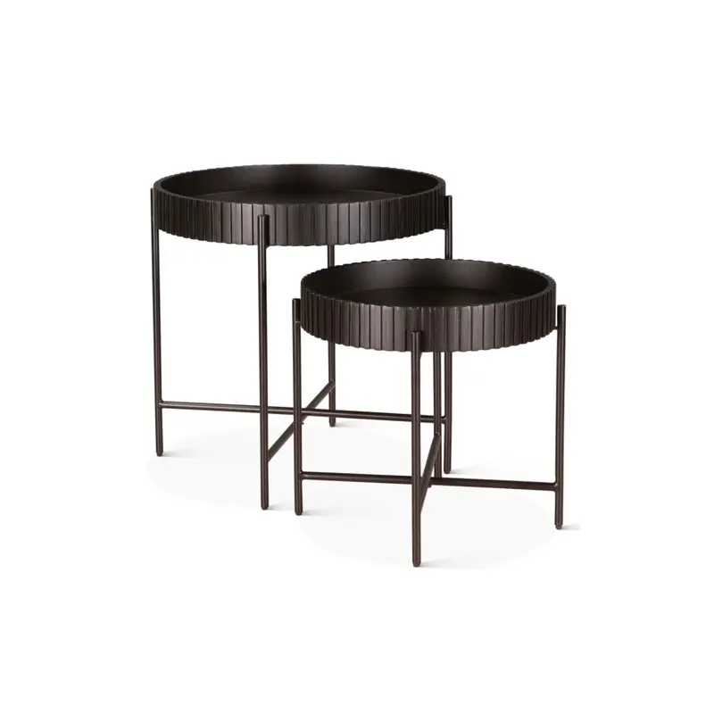 Valor 29" Nesting Tray Tables in Matte Black