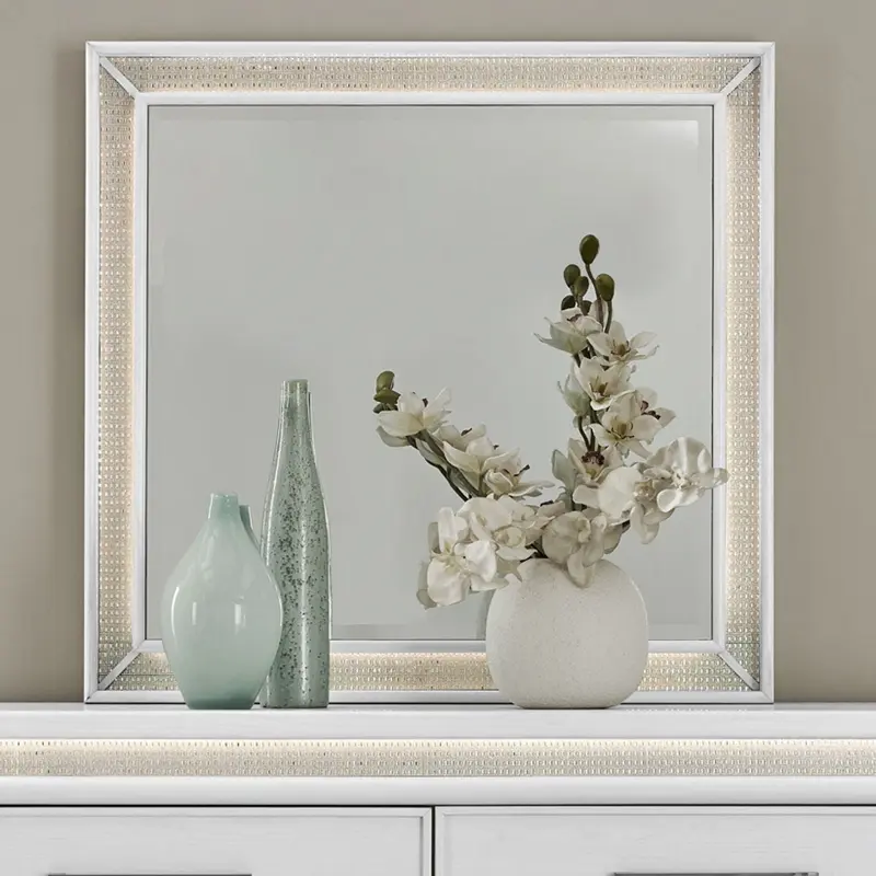 Reflections - Lighted Mirror - White
