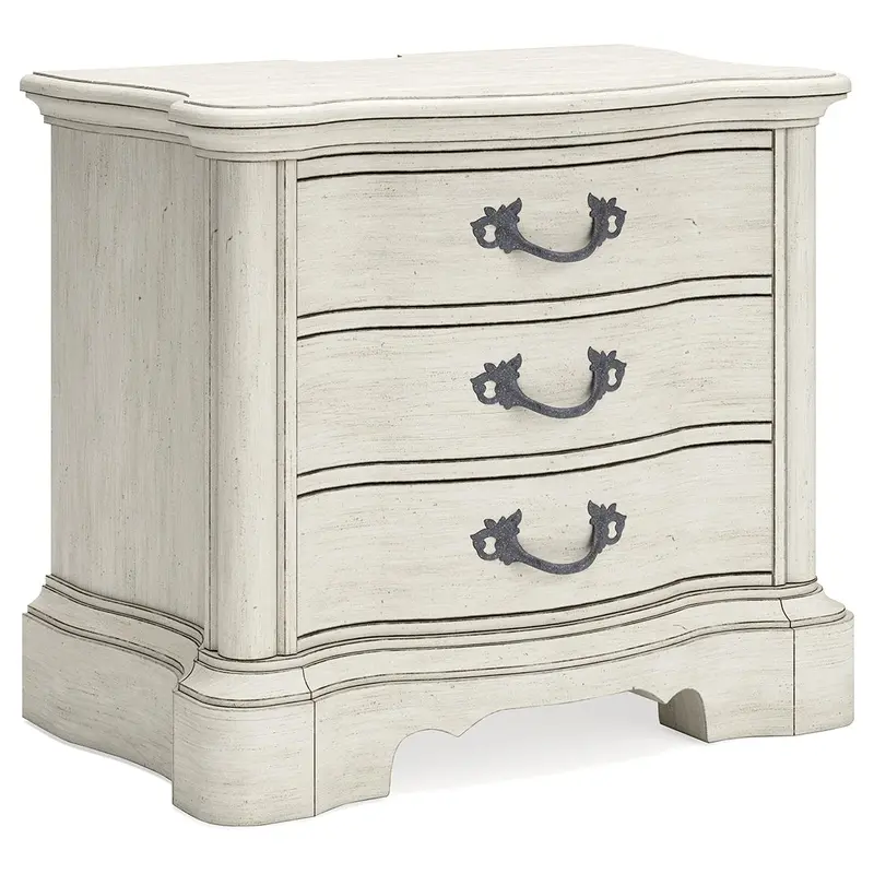 Arlendyne - Three Drawer Night Stand - Antique White