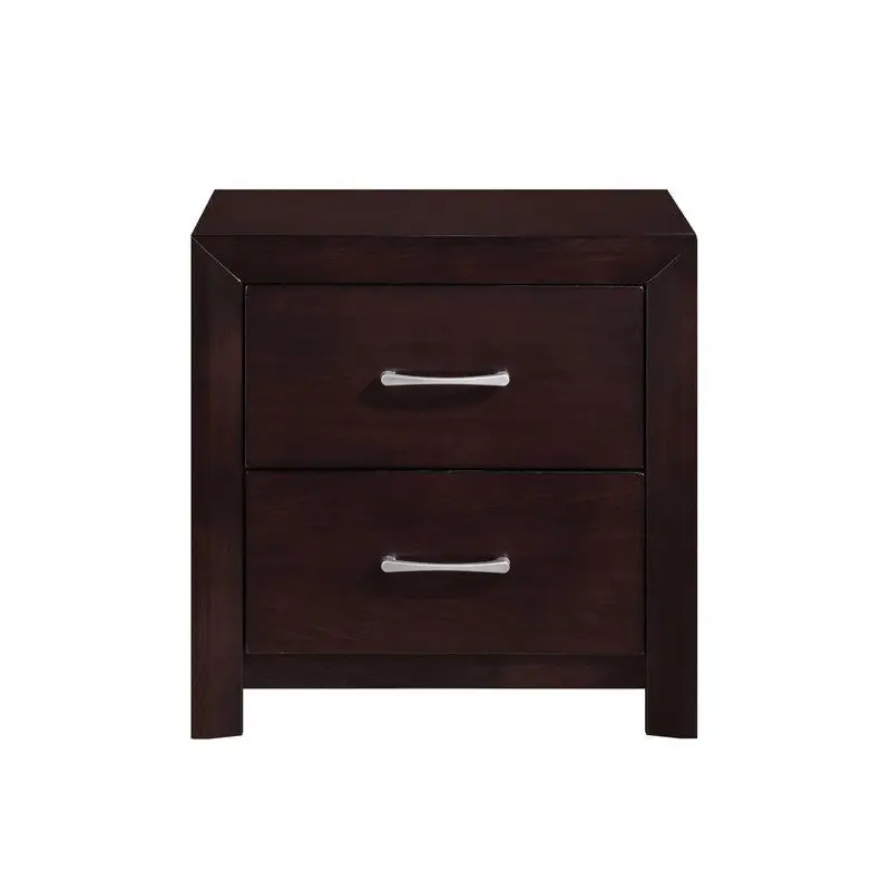 Edina 2 Drawer Nightstand in Espresso-Hinted Cherry 2145-4