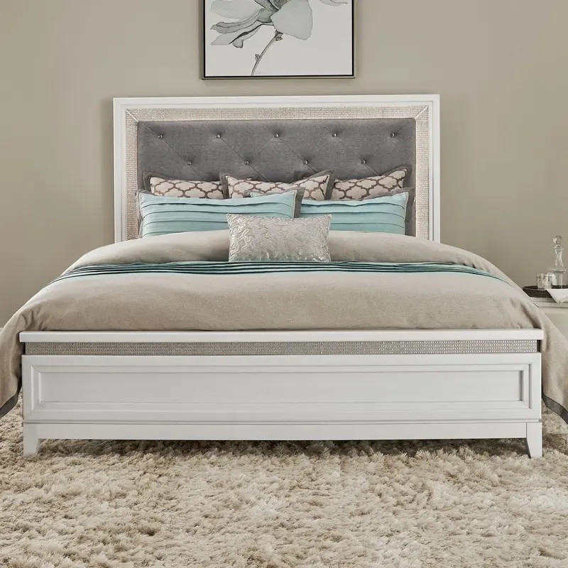 Reflections - California King Panel Bed Rails - White