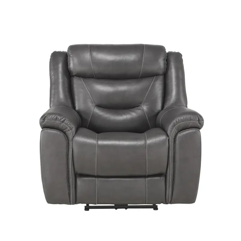 Danio Power Double Reclining Chair with Power Headrests in Dark Gray 9528DGY-1PWH