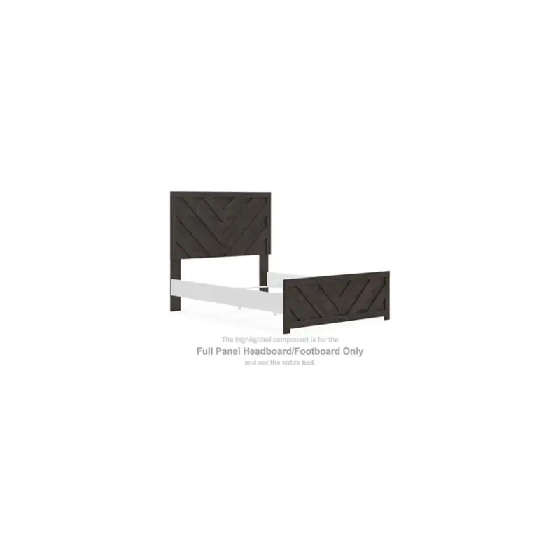 Prendonea - Full Panel Headboard/Footboard - Charcoal