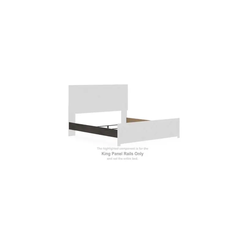 Prendonea - King Panel Rails - Charcoal