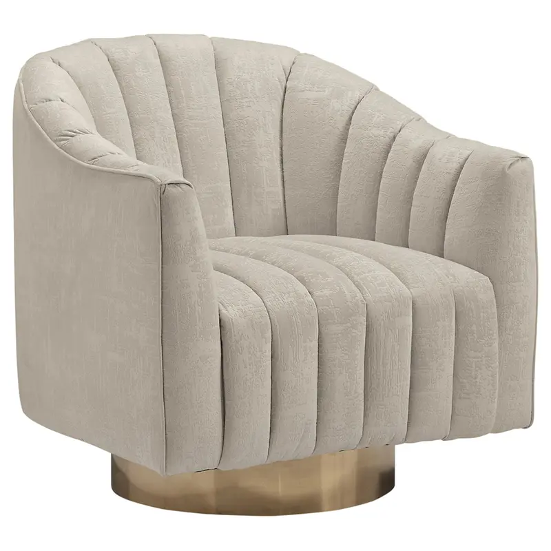 Penzlin - Swivel Accent Chair - Pearl