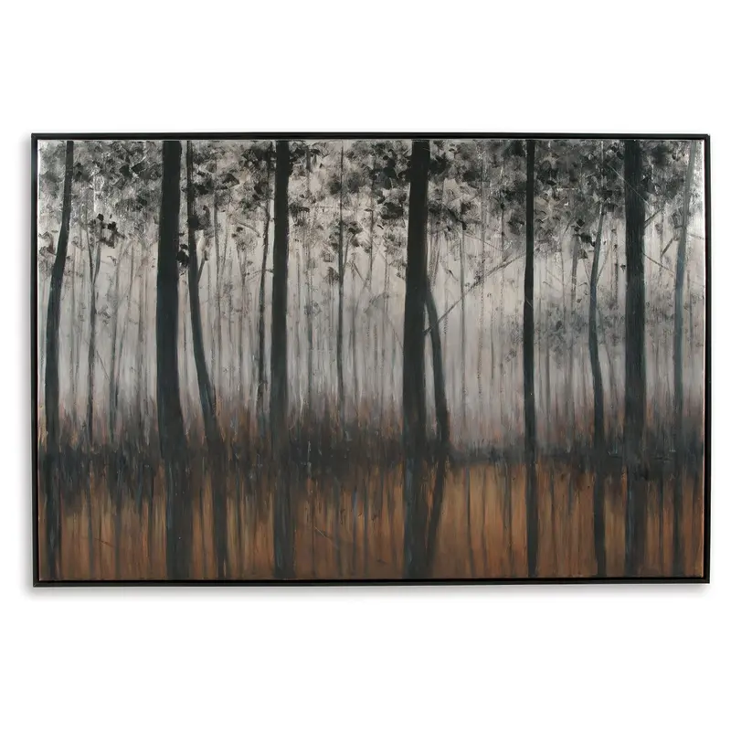 Philyra - Wall Art - Black / Orange / Silver