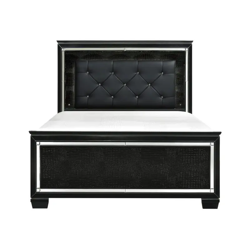 Allura King Panel Bed in Black 1916KBK-1EK*