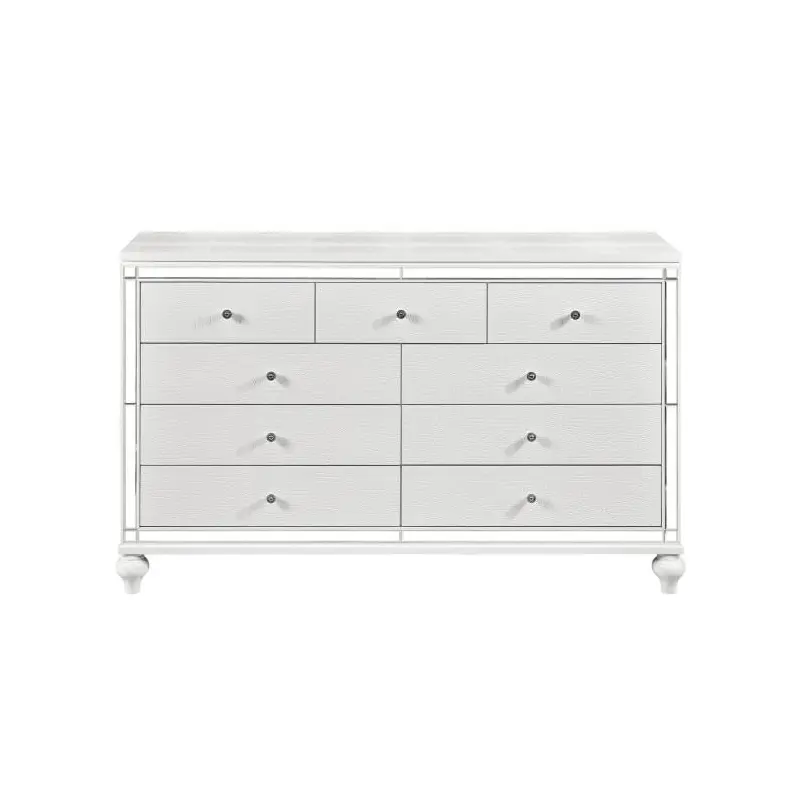 Alonza 9 Drawer Dresser in White 1845-5