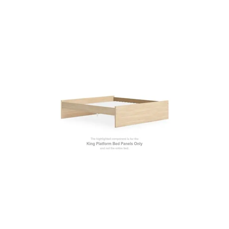 Onita - King Platform Bed Panels - Natural