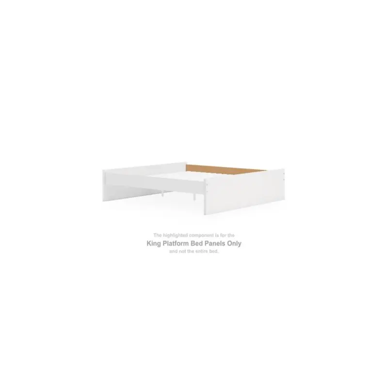 Onita - King Platform Bed Panels - White