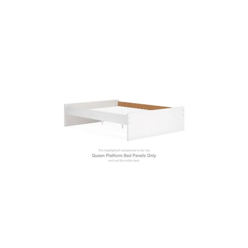Onita - Queen Platform Bed Panels - White