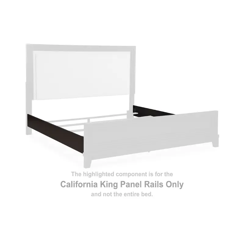 Neymorton - California King Panel Rails - Dark Grayish Brown