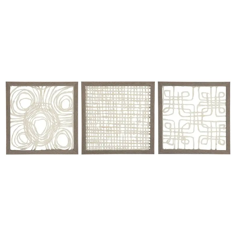 Odella - Wall Decor Set (Set of 3) - Cream / Taupe