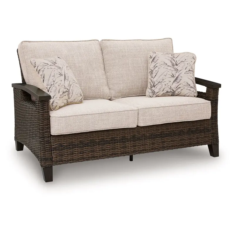 Monterey Point - Loveseat With Cushion - Dark Brown