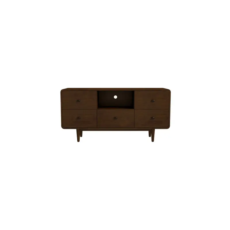 Alexa Mid Century Modern Style Brown TV Stand - 59"