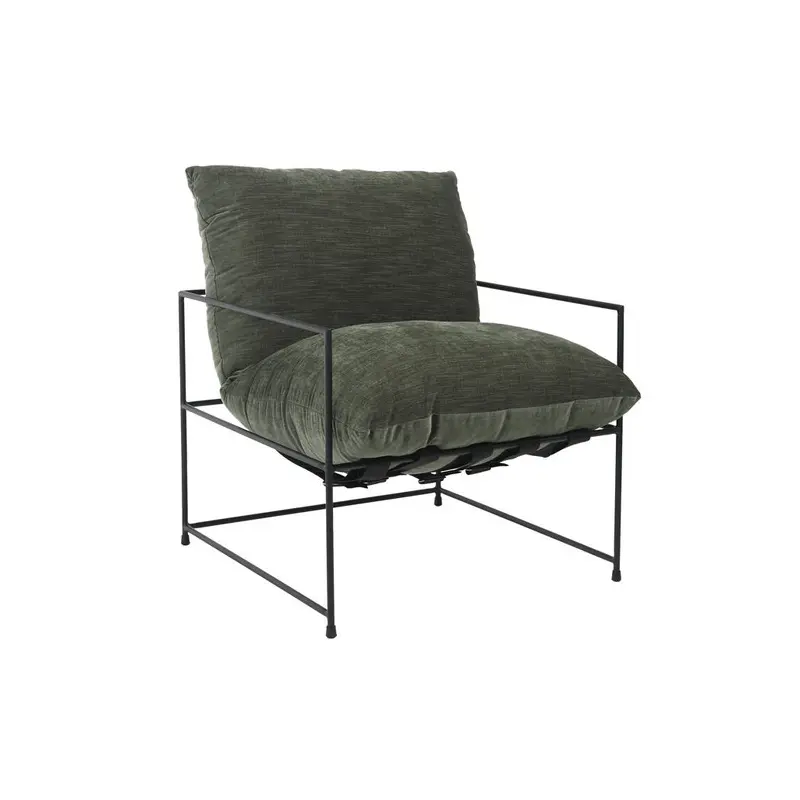 Alice Green Fabric Upholstered Modern Arm Chair