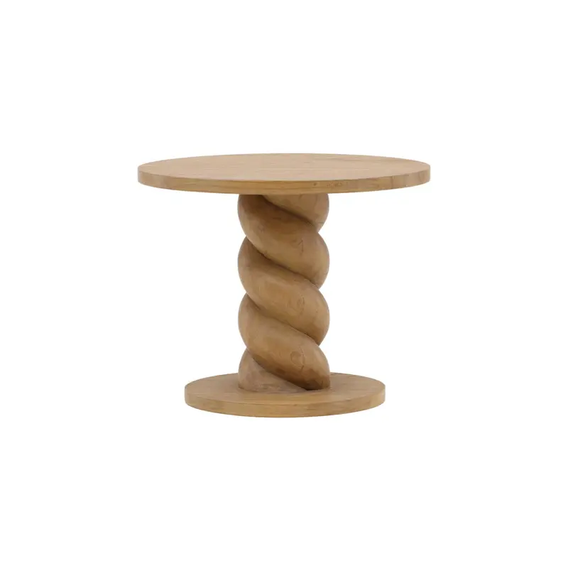 Topeka Natural Mindi Wood End Table