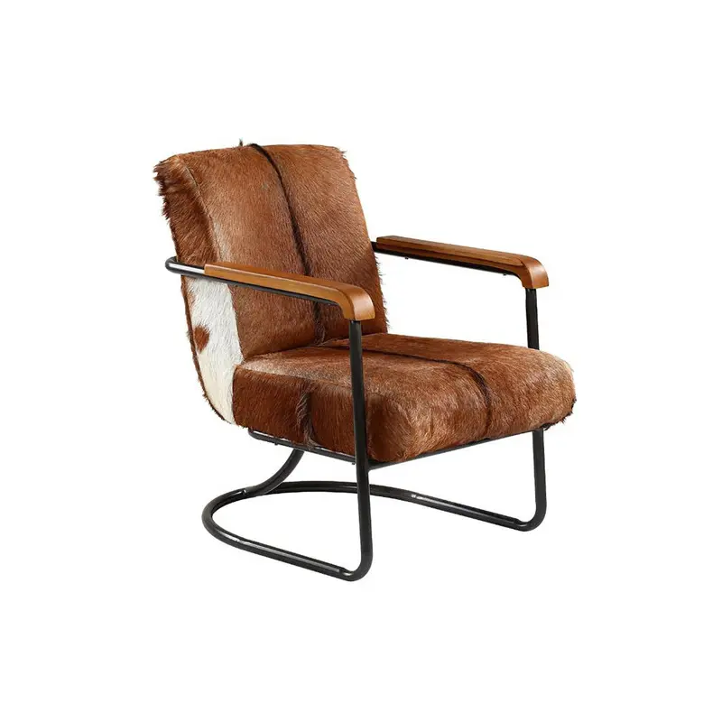 Airporter Brown Cow Hide Lounge Chair