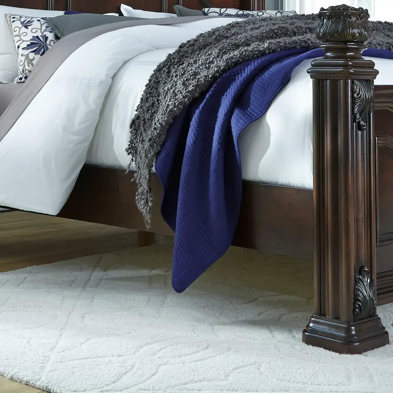 Messina Estates - King Poster Rails - Dark Brown