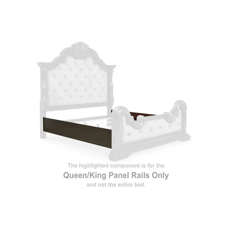 Maylee - Queen/ King Panel Rails - Dark Brown