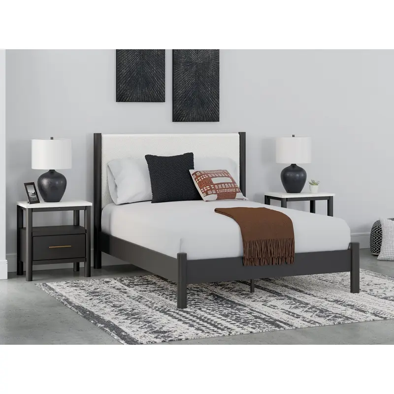 Cadmori  Upholstered Panel Bed