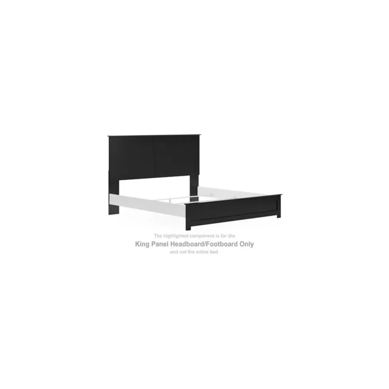 Maribel - King Panel Headboard/Footboard - Black