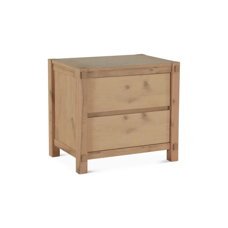 Alpine 2-Drawer Nightstand in Natural Distressed Oak 26"
