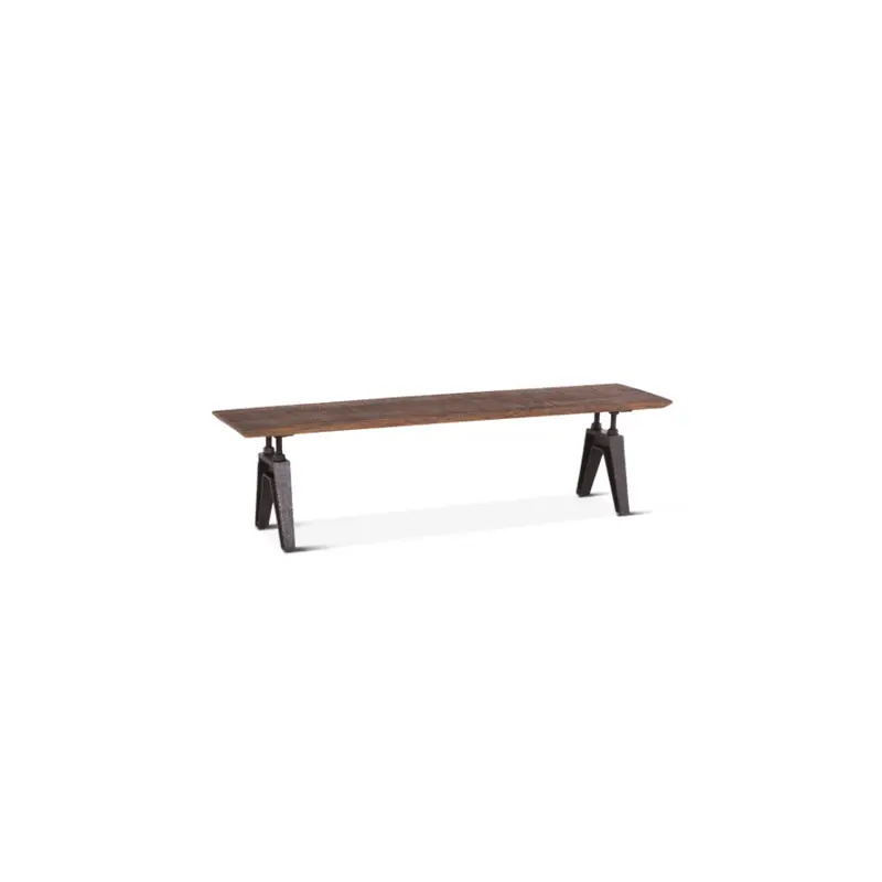 Carnegie Industrial Dining Bench 68" Bandsaw Teak