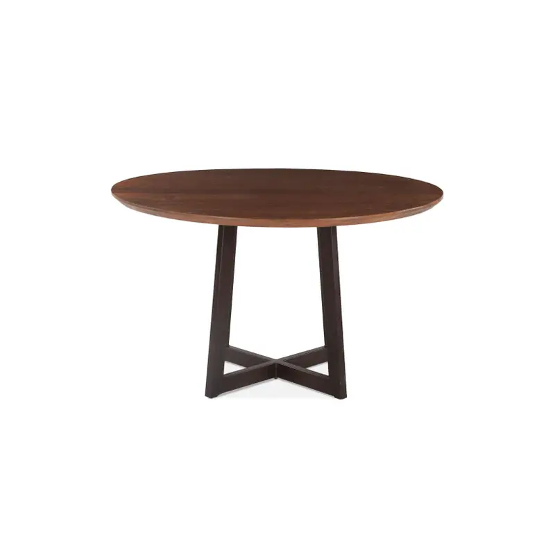 Margate 48" Round Dining Table Walnut Antique Zinc