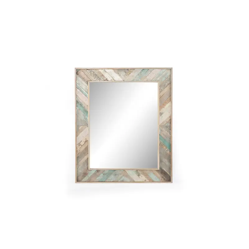 Marseilles Reclaimed Teak 38" Mirror Coastal Mist