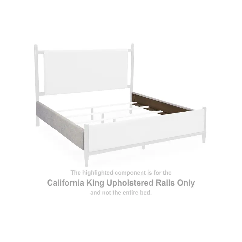 Lyncott - California King Upholstered Rails - Brown