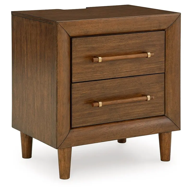 Lyncott - Two Drawer Night Stand - Brown