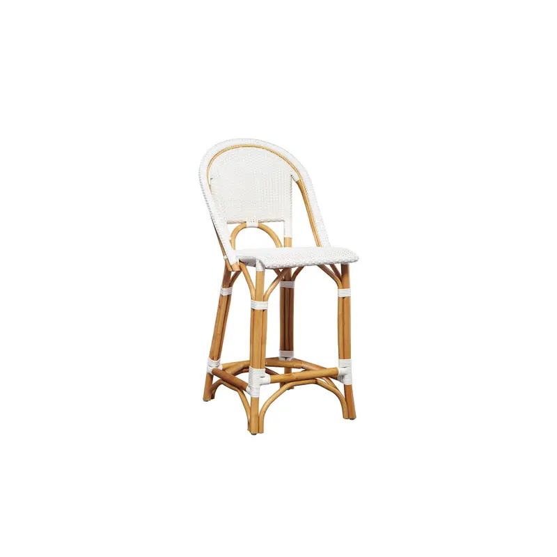 White Leroy Bar Stool - 24'