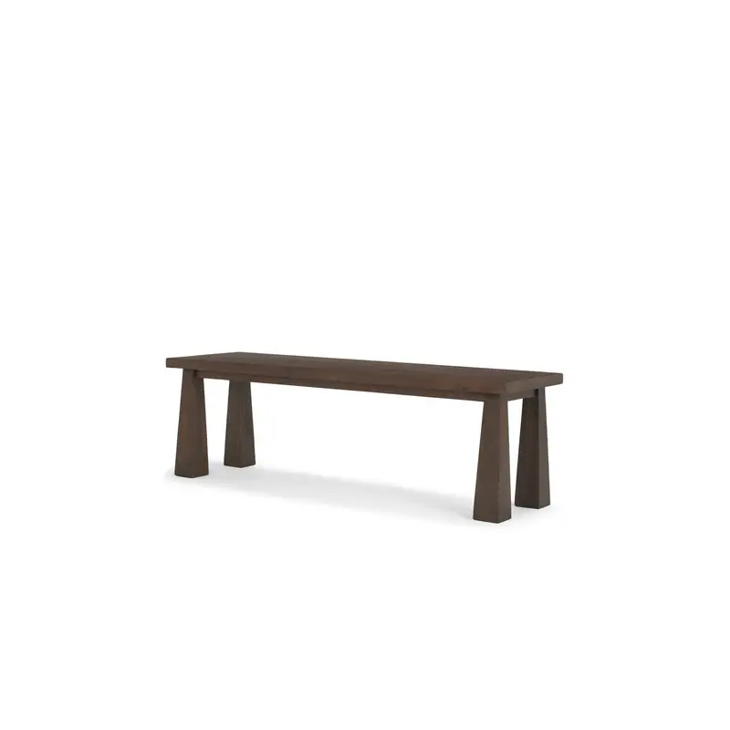 Wolcott Rectangular Dark Brown Solid Wood Bench