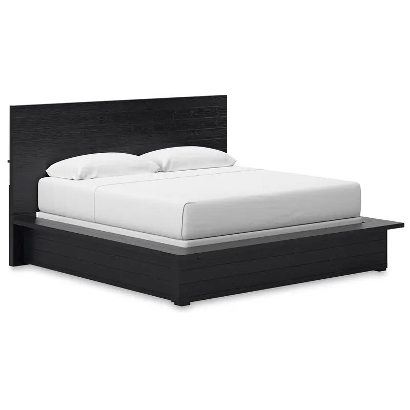 Londer - King Panel Bed - Black