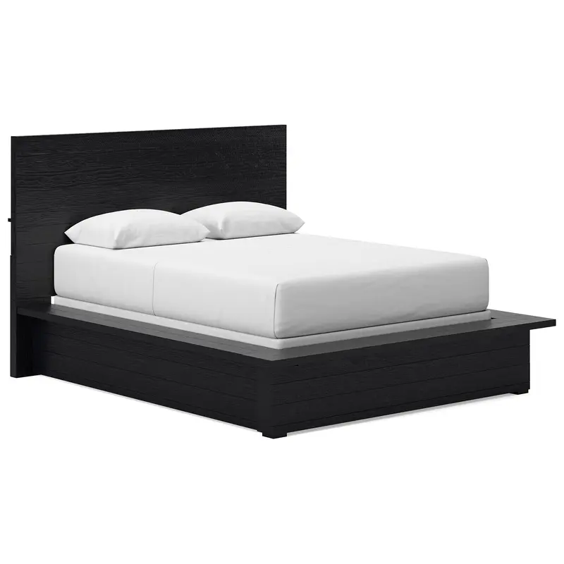 Londer - Queen Panel Bed - Black