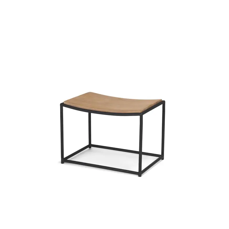 Taniel Light Brown Wood w/ Black Metal Stool