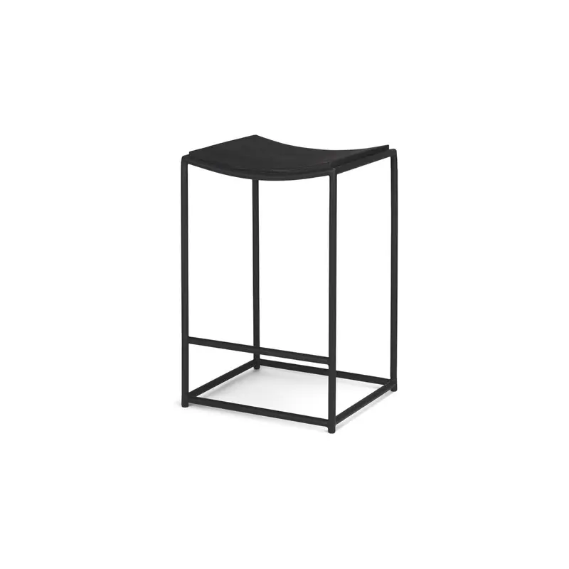 Taniel Textured Black Wood w/ Black Metal Counter Stool