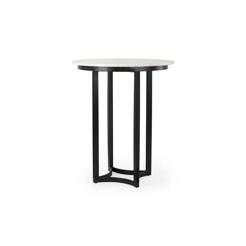Tanner Marble & Matte Black Bistro Table