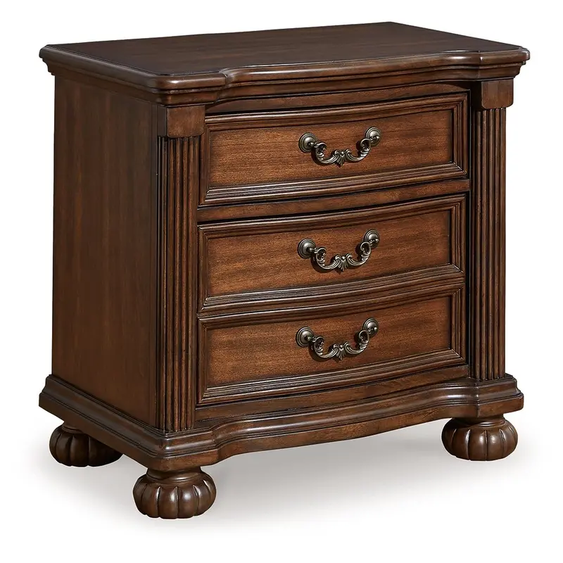 Lavinton - Three Drawer Night Stand - Brown
